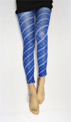 30D Print Spiral Diamond Grid Leggings