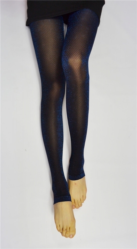 20D Sheer Jacquard Glitter Stirrup Pantyhose