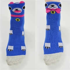 Convertible-Cuff Jacquard Cotton Socks