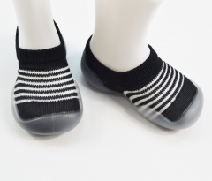 Baby Sock-Shoes Crystal Color Stripes Low-Cut