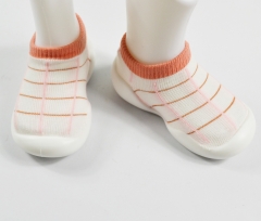 Baby Sock-Shoes Jacquard Grid Pattern Low-Cut