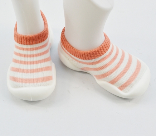 Baby Sock-Shoes Jacquard Stripes Low-Cut