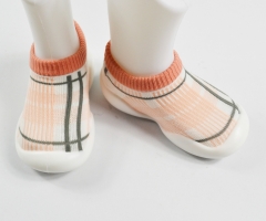 Baby Sock-Shoes Jacquard Grid Pattern Low-Cut