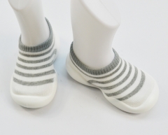Baby Sock-Shoes Jacquard Stripes Low-Cut