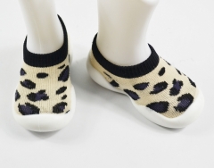 Baby Sock-Shoes Jacquard Leopard Low-Cut