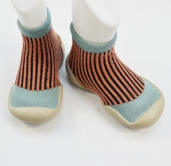 Baby Sock-Shoes Jacquard Ribs