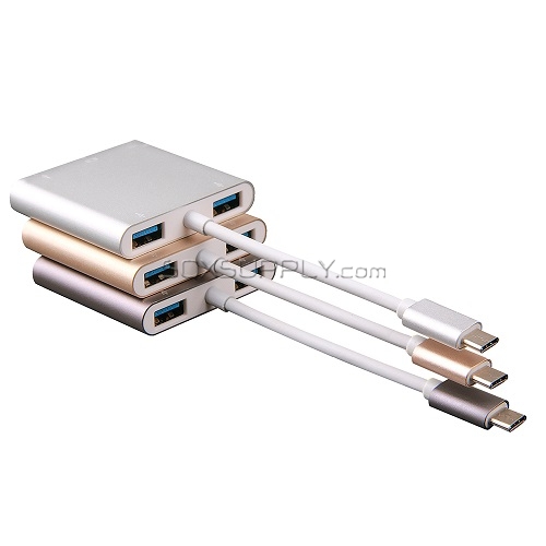 USB 3.1 Type-C/M to USB 3.1 Type-C/F + HDMI/F + 1*USB3.0/F + 2*USB2.0/F Adapter (DP Mode)