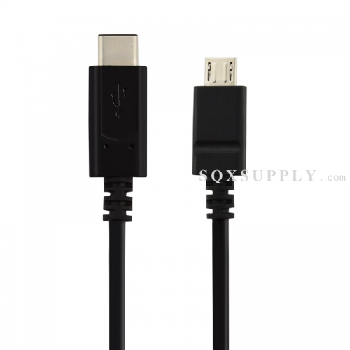 USB 2.0 Type-C/M to Micro USB 2.0 Cable (1.0M) - Black