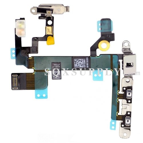 Power and Volume Button Control Flex with Metal Bracket Assembly for iPhone 5S