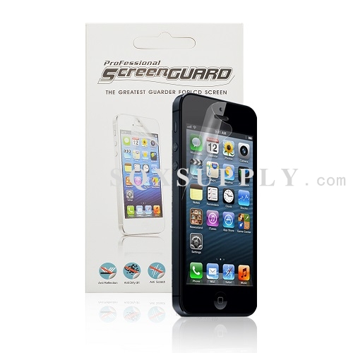 Anti-glare Front Screen Guard with Retail Packing for iPhone 5/5S/SE