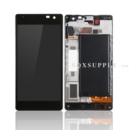 LCD Screen and Digitizer with Front Frame Assembly for Lumia 730 Dual SIM, Lumia 735