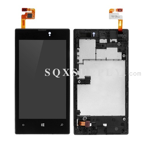 LCD Screen and Digitizer with Front Frame Assembly for Lumia 520