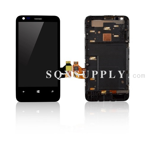 LCD Screen and Digitizer with Front Frame Assembly for Lumia 620