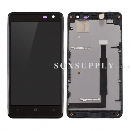 LCD Screen and Digitizer with Front Frame Assembly for Lumia 625