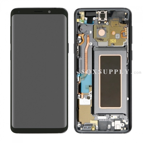 LCD Screen with Digitizer and Front Frame Assembly for Galaxy S9 SM-G960 (Premium)