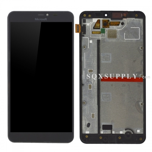 LCD Screen and Digitizer with Front Frame Assembly for Lumia 640 XL LTE Dual SIM