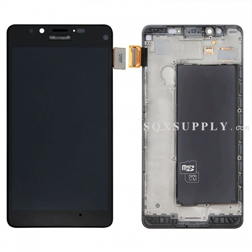 LCD Screen and Digitizer with Front Frame Assembly for Lumia 950 LTE Dual SIM