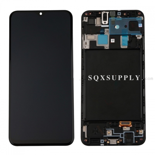 LCD Screen and Digitizer with Front Housing Assembly for Galaxy A20/A205