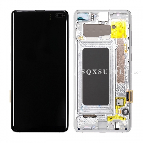 LCD Screen with Digitizer and Front Frame Assembly for Galaxy S10 Plus