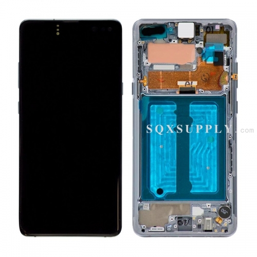 LCD Screen with Digitizer and Front Frame Assembly for Galaxy S10 5G