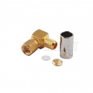 Custom RF Cable Assembly SMC Plug Right Angle pigtail cable Using LMR-195 RG58 RG142 RG400 Coax