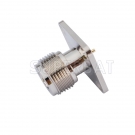N Jack Female Straight 4 Hole Flange 25*25mm Solder Connector