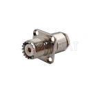 UHF Jack Female Connector Straight 4 Hole Flange Clamp LMR-400
