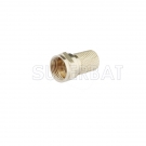 F Plug Male Connector Straight Twist-on for RG6 LMR-300
