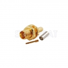 MCX Female Jack bulkhead to crimp RG174 RG316 gold plated connector adapters cheaper price