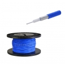 Formable RG405.086" Semi-Flexible Coax Cable with Tinned Copper Braid Outer Conductor and Blue FEP Jacket 1 Meter