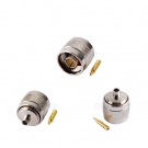 N Plug Male Straight Solder Connector for Semi-Rigid 0.141" RG402 Cable
