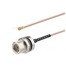 RG178 RF Cable Assembly FME Male Bulkhead with U.FL plug connector