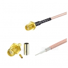 RG316 Coax Pigtail Cable Assembly with SMA female and PCB Solder