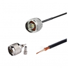 Male straight plug N type connector for RG-174 custom cable assembly