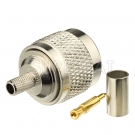 N Plug Male Straight Crimp Connector for RG223 Cable