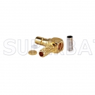 SSMB Jack Male Connector  Right Angle Crimp RG316