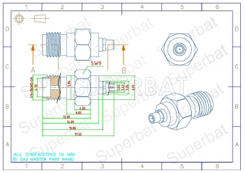 Aerial Connector for DAB car radio with MMCX(F) connector