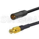Superbat AM/FM DIN Female to MCX Male Coax cable RG174 for Aerial Volvo