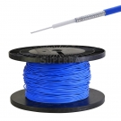 Semi flexible  Coax Cable 0.047 Diameter with Tinned Copper Braid Outer Conductor and Blue FEP Jacket 1 Meter