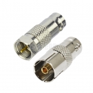 BNC Jack Female to F Plug Male and BNC Jack Female to TV Jack Female RF Radio Antenna Coax Adapter