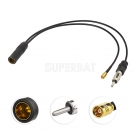 DAB Car Aerial  Splitter Digtial Car Radio with Din Female to Din Male to SMB Pigtail Cable RG174 30cm for AM/FM DAB+ Pioneer Clarion