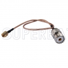RF coaxial UHF Female SO239 to SMA Male Coax Connector Jumper RG316 Extension Cable-Ham Radio Antenna Wire for Baofeng Wouxun Icom Yaesu