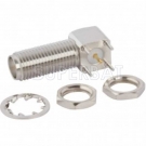 SMA Female Jack Bulkhead right angle 4 hole mount PCB Through Hole long version