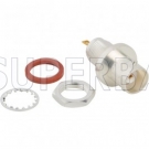 Superbat RF connector BNC 50 Ohm Female Jack Straight Bulkhead with O-ring Bulkhead - Rear Mount Connector