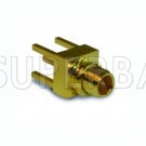50 Ohm MMCX Plug Male Right Angle PCB Through Hole Connector