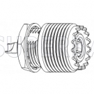 Superbat UHF Jack SO239 Solder Cup Bulkhead Connector With Gold Plated Contact and Nickel Plated Body