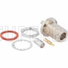 Superbat N Type Jack(male pin) 50 Ohm Bulkhead Reverse Polarized Crimp Connector for RG-58 LMR-195 KSR-195 Coaxial Cable