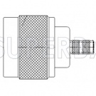 Superbat N Type Straight Plug(female socket) Crimp 50 Ohm Reverse Polarized Connector for LMR-200 Cable