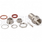 Superbat N Type Jack Straight Bulkhead Clamp Connector For LMR-400 Coaxial Cable