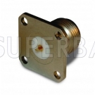 Superbat 50 Ohm N Type Jack Female Striaght Flat Tab 4 Hole Flange Connector